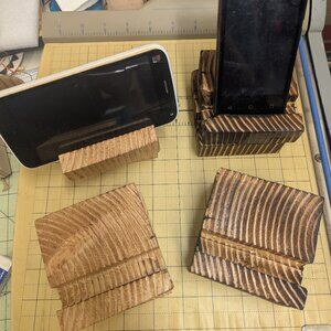 wood phone stand